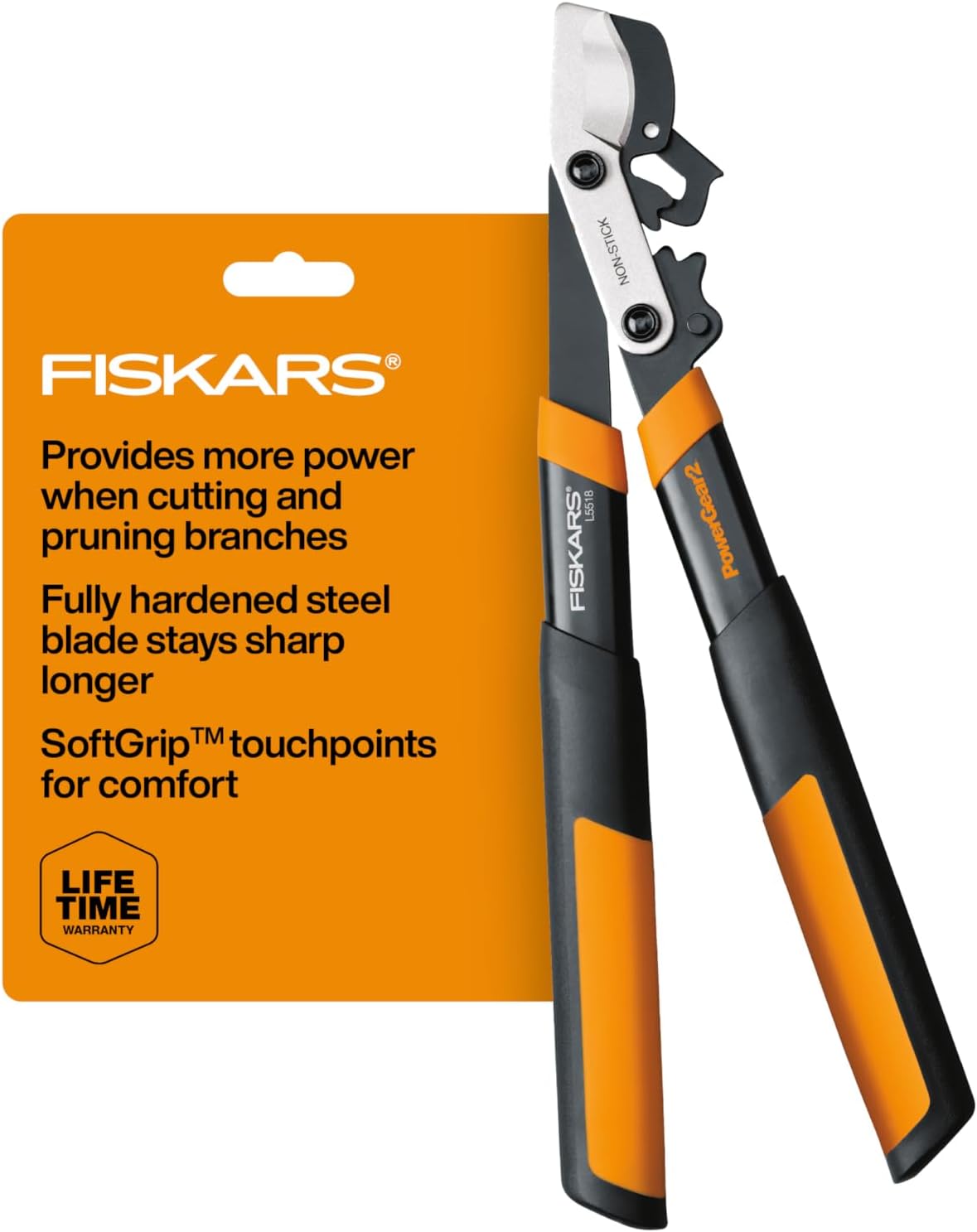 Fiskars 18-Inch Loppers for Tree Trimming with PowerGear2