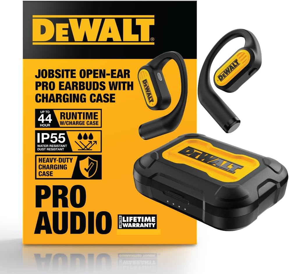 DEWALT Heavy Duty Open Ear Headphones for Work and Play