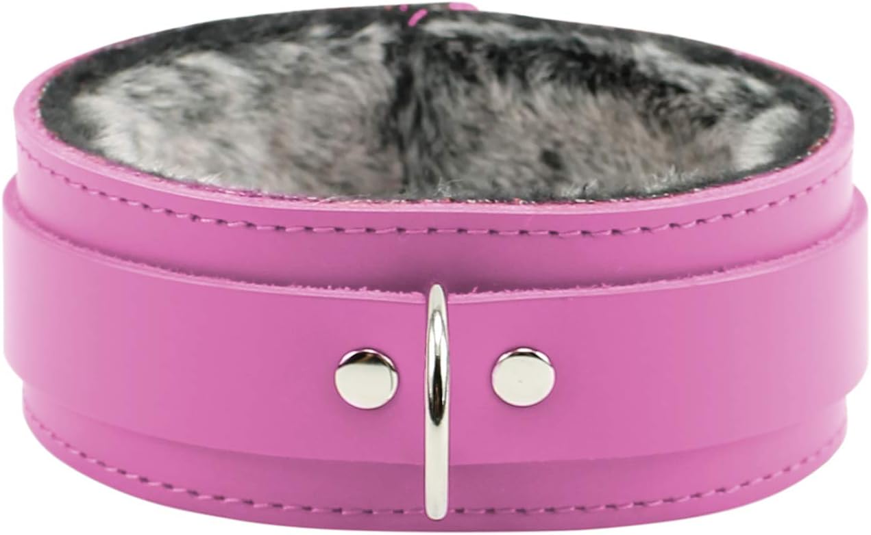 Arcadia Collar Handmade Premium Latigo Leather Fur Collar