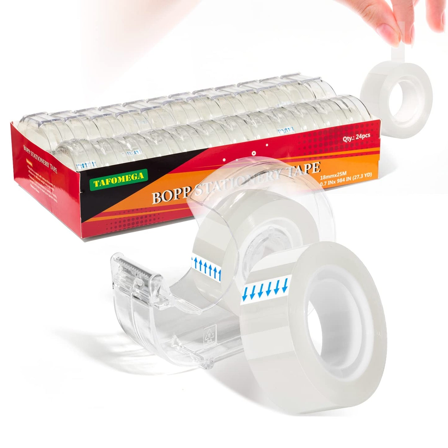 Transparent Tape for Gift Wrapping and Office Use - 24 Rolls