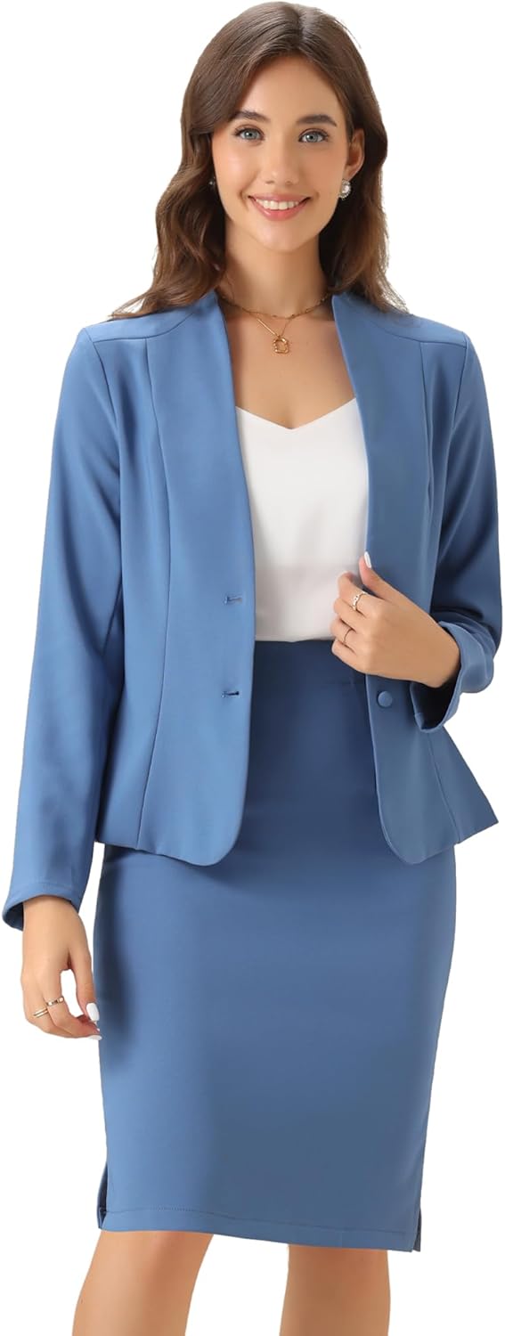 Allegra K Women's Business Office Suit Set for Stylish Workwear