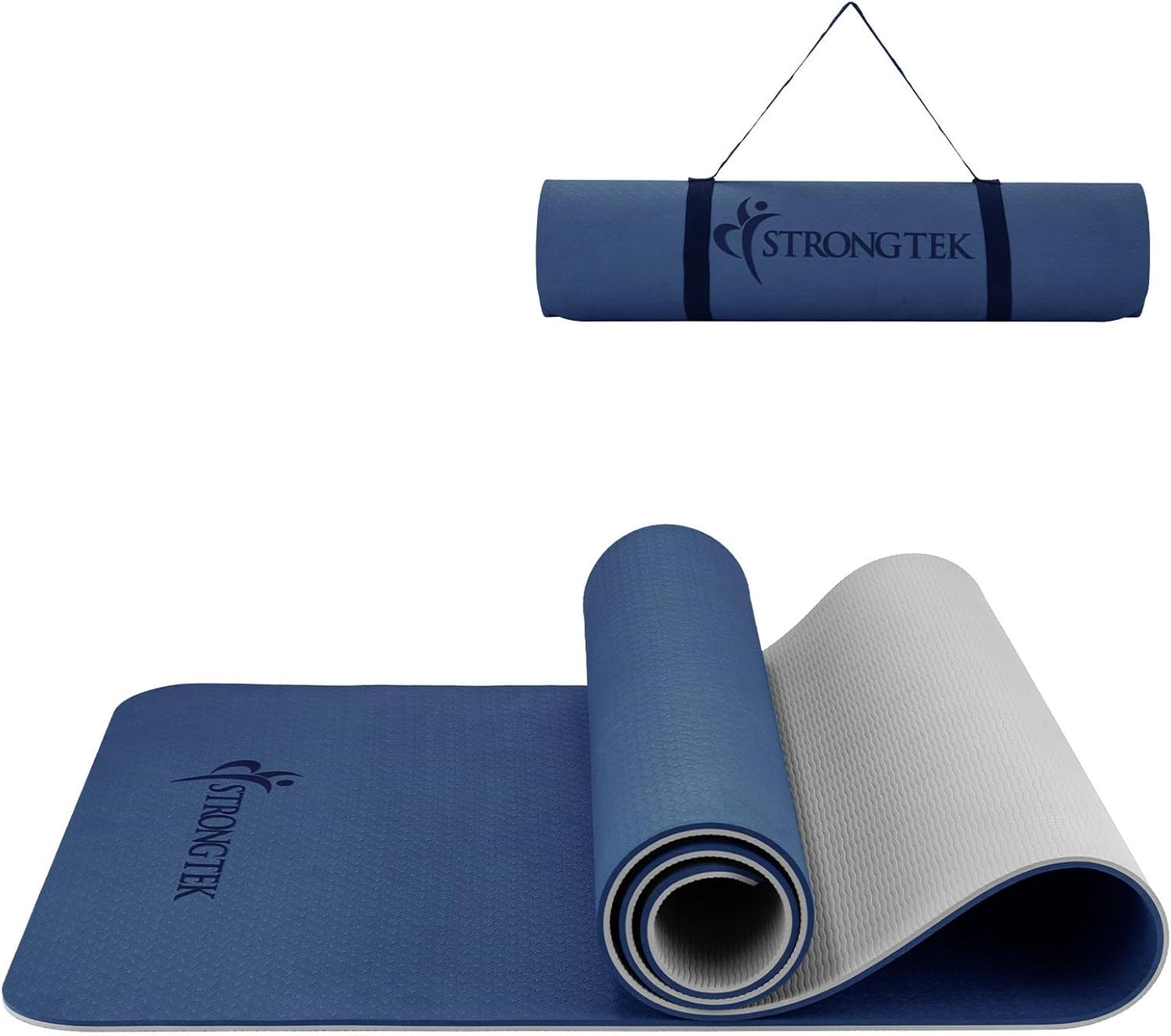 StrongTek TPE Yoga Mat - Non-Slip, Lightweight, Portable - Perfect for Yoga!