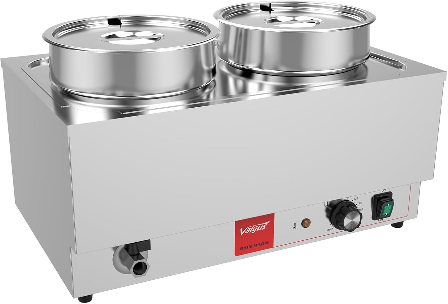 Valgus Commercial Stainless Steel Bain Marie Food Warmer for Buffets