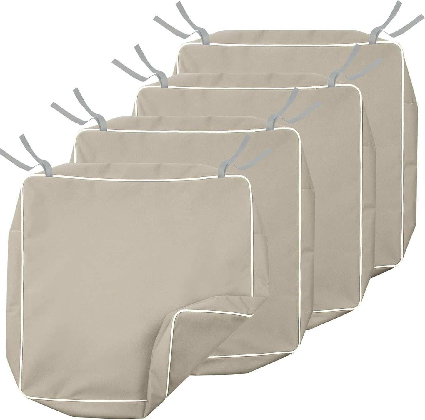 Waterproof Fade Resistant Outdoor Cushion Slipcovers Set 4 for Chairs
