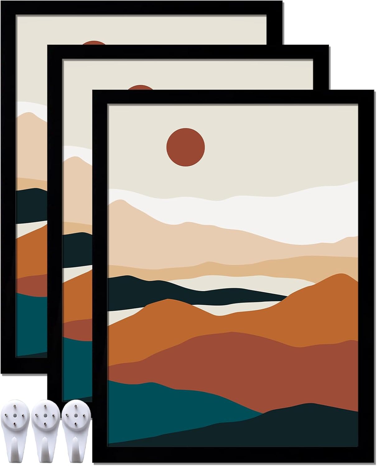 Black 18x24 Picture Frame Set of 3 for Collage and Posters