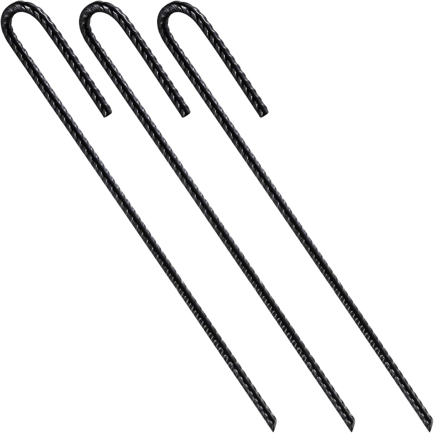 Rebar Stakes U/J Hook Extra Heavy Duty for Secure Ground Anchoring