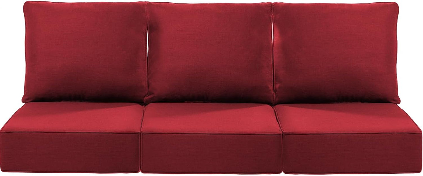 Luxury 24x24x6 Inch Patio Chair Cushions Set of 3 for Comfort