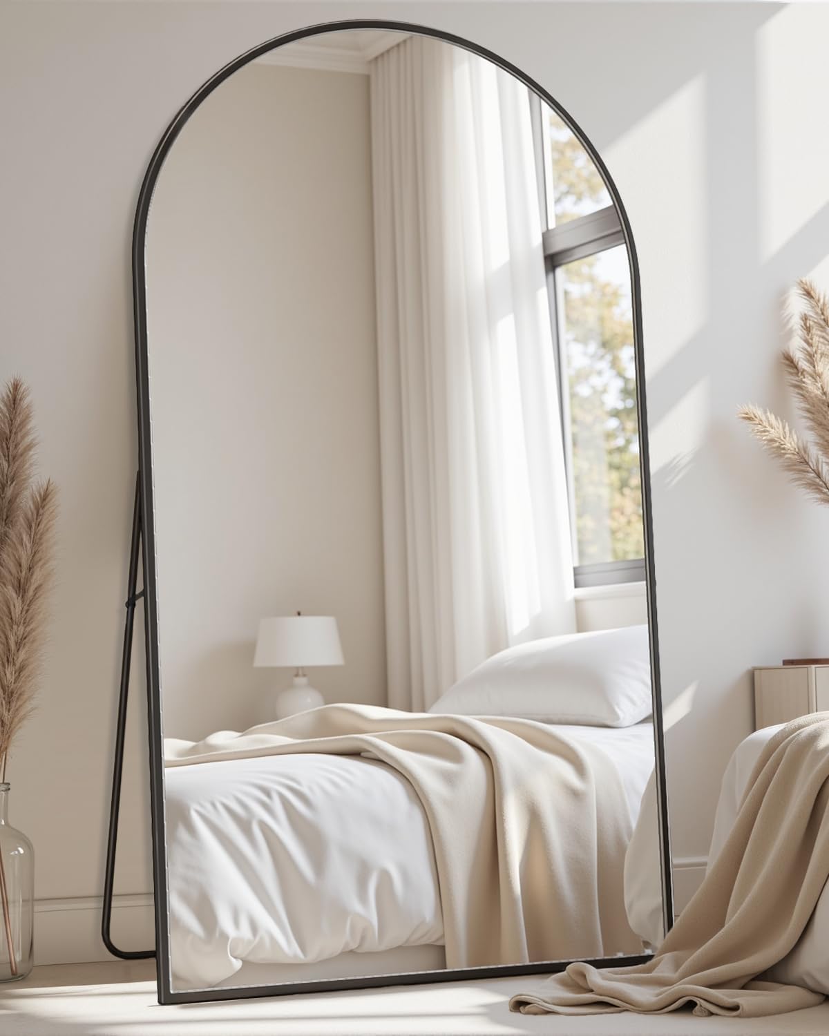 Full Length Mirror with Stand, 72in x 44in Arched Design