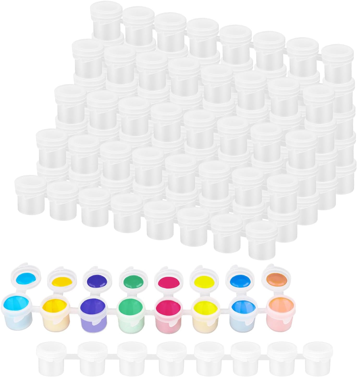 1200 Pieces Empty Paint Pots for Art and Craft Projects