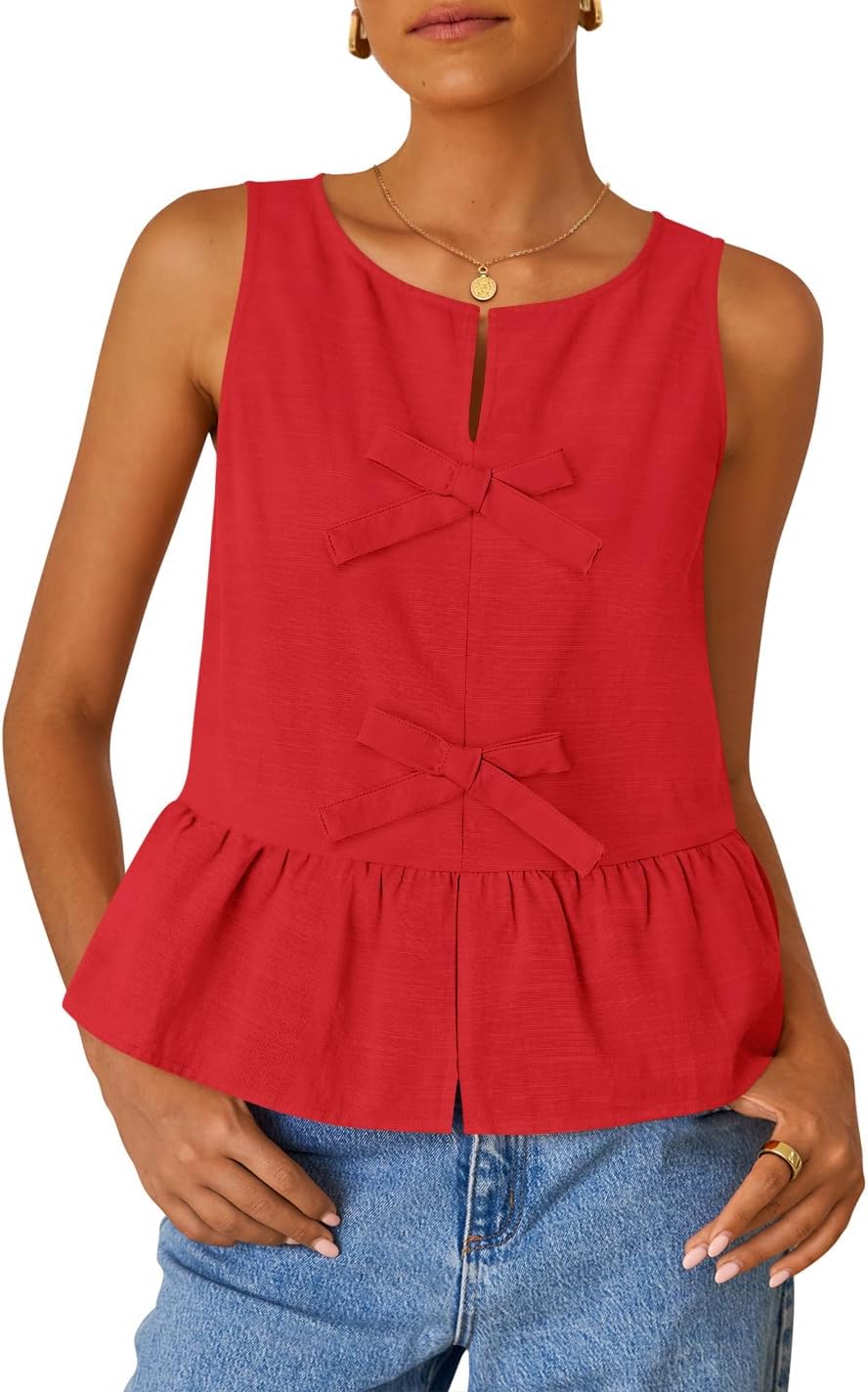 ZESICA Women's Summer Sleeveless Tank Tops for Stylish Comfort