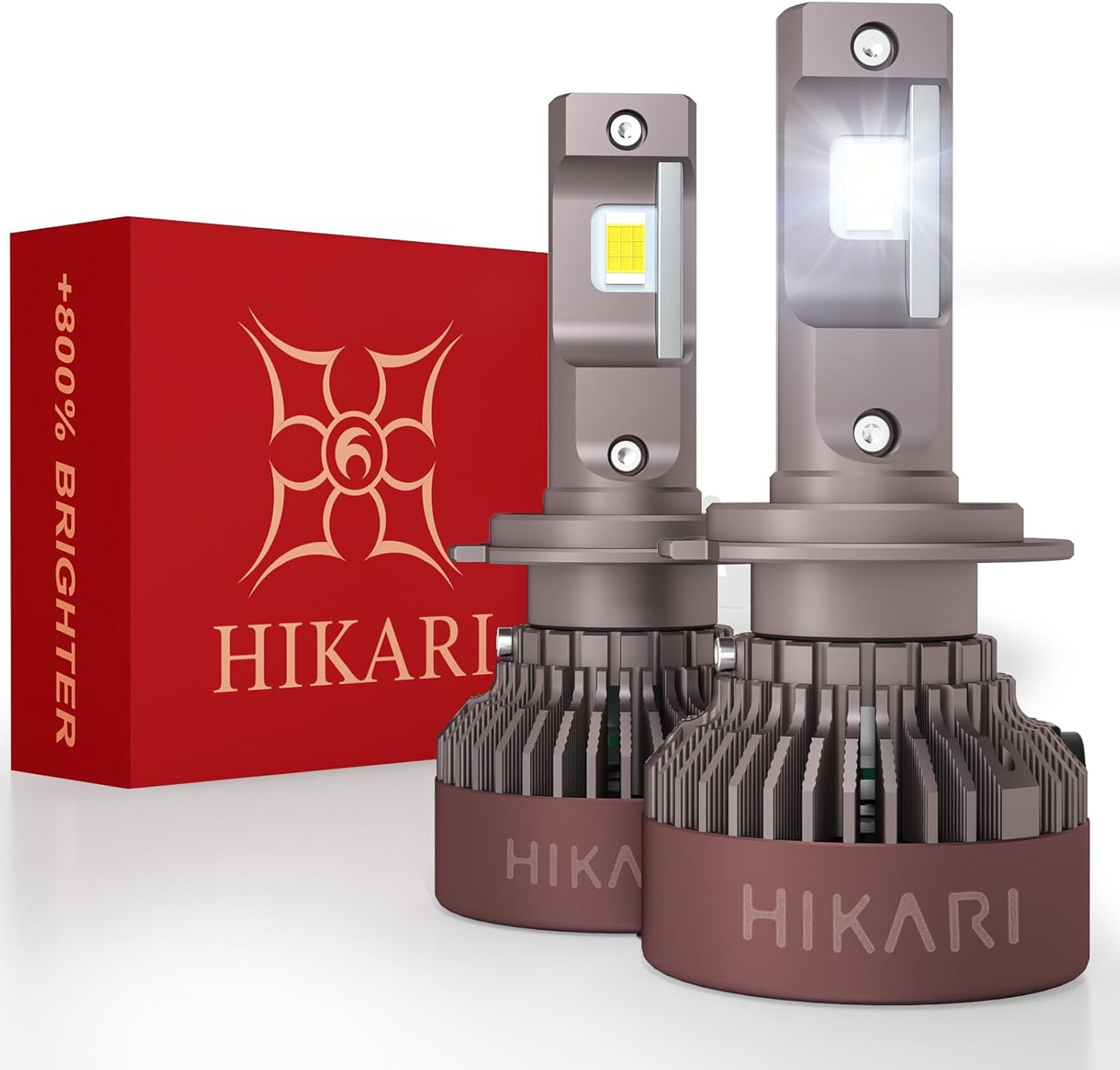 HIKARI WINGS H7 Fog Light Bulbs - 40000LM Pure White 6000K