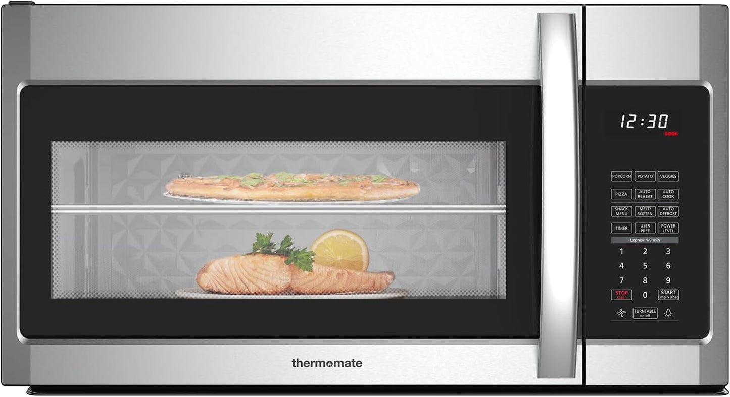 ThermoMate 1.9 Cu. Ft. Over-the-Range Microwave: One Touch Power!