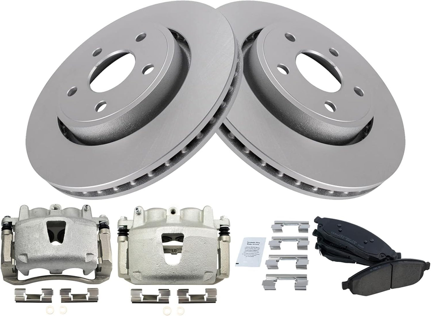 Premium TRQ Front Brake Pad & Rotor Kit for Jeep Commander