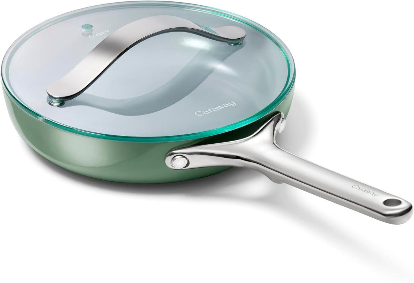 Nonstick Ceramic Mini Fry Pan with Glass Lid for Healthy Cooking
