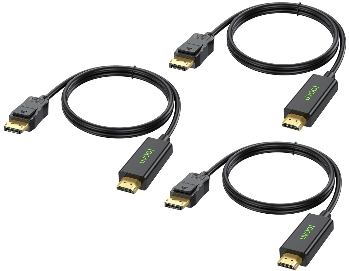 High Definition DisplayPort to HDMI Cable Bundle x3