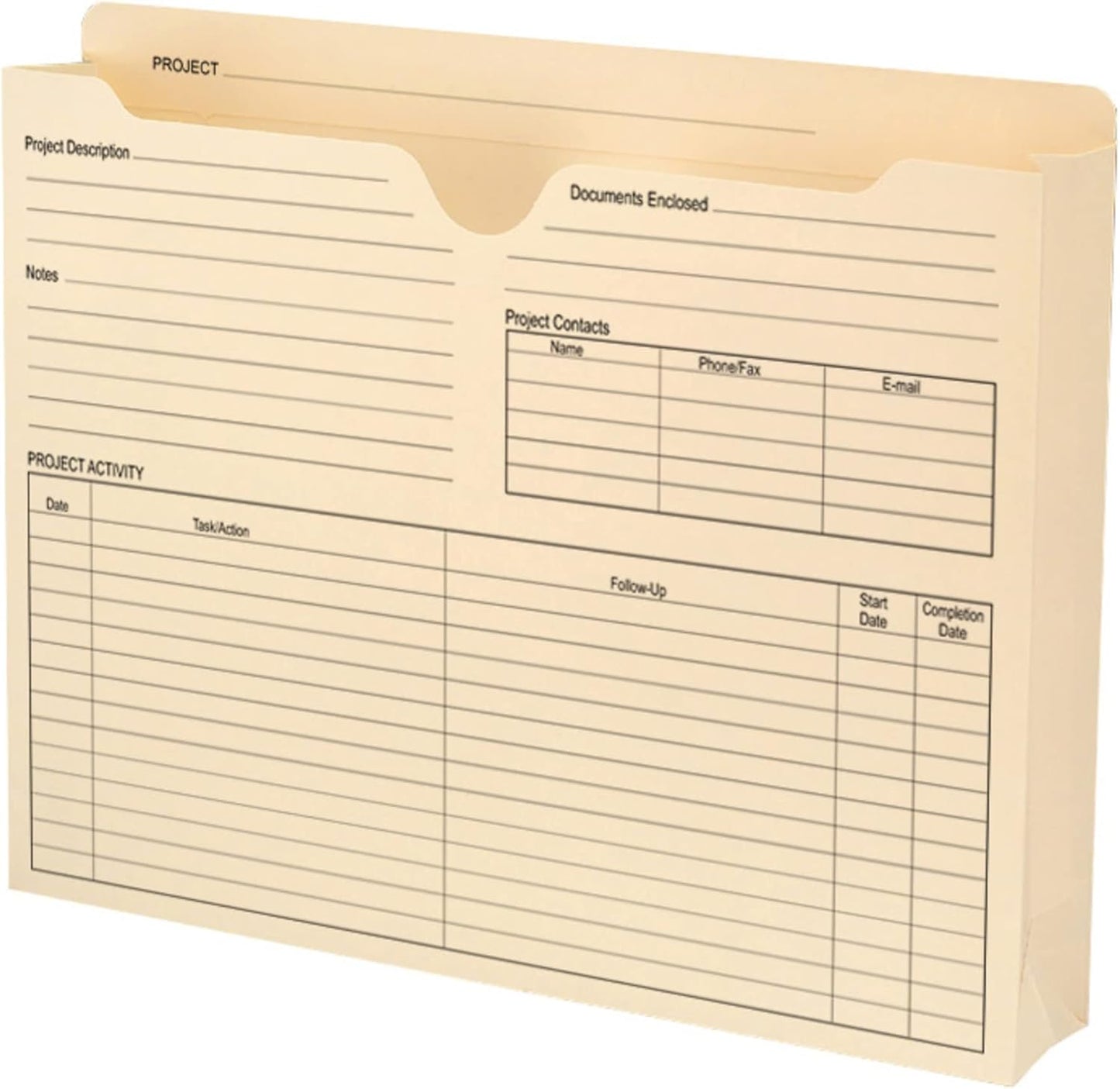Smead Project File Jacket with Reinforced Tab for Organization