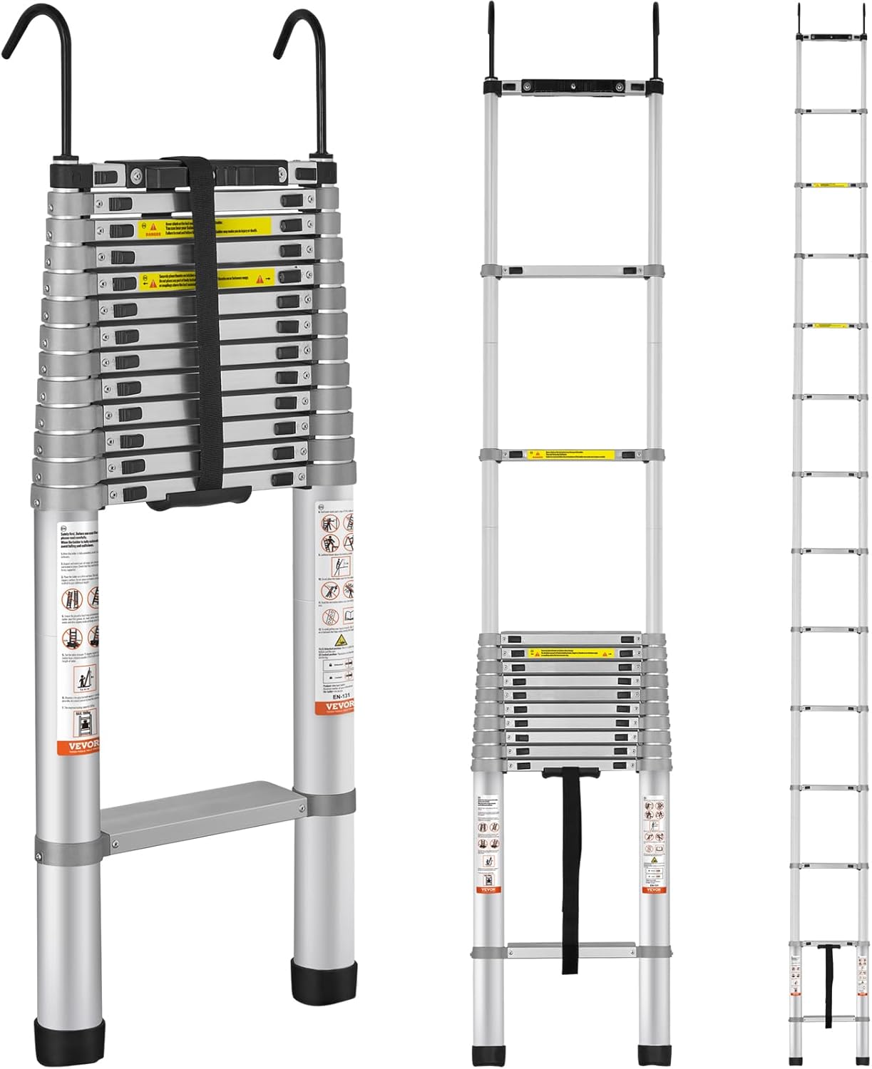 VEVOR Telescoping Ladder 18.5 FT - Portable & Safe Design