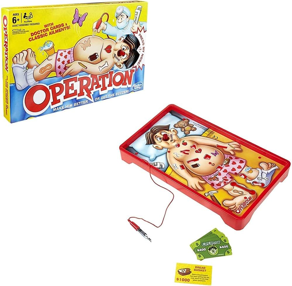 Hasbro Classic Operation Game - Electronic Fun!