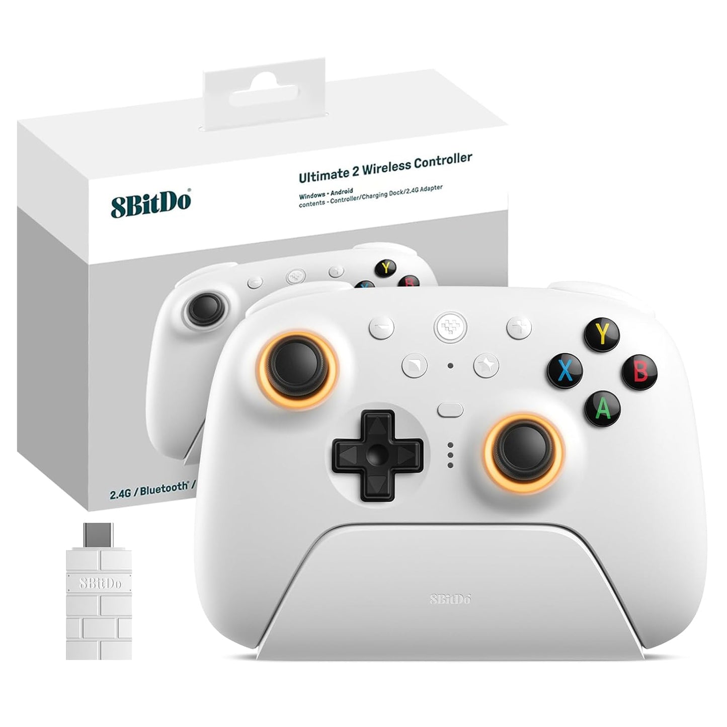 8Bitdo Ultimate 2 Wireless Controller with RGB Lights and Dock