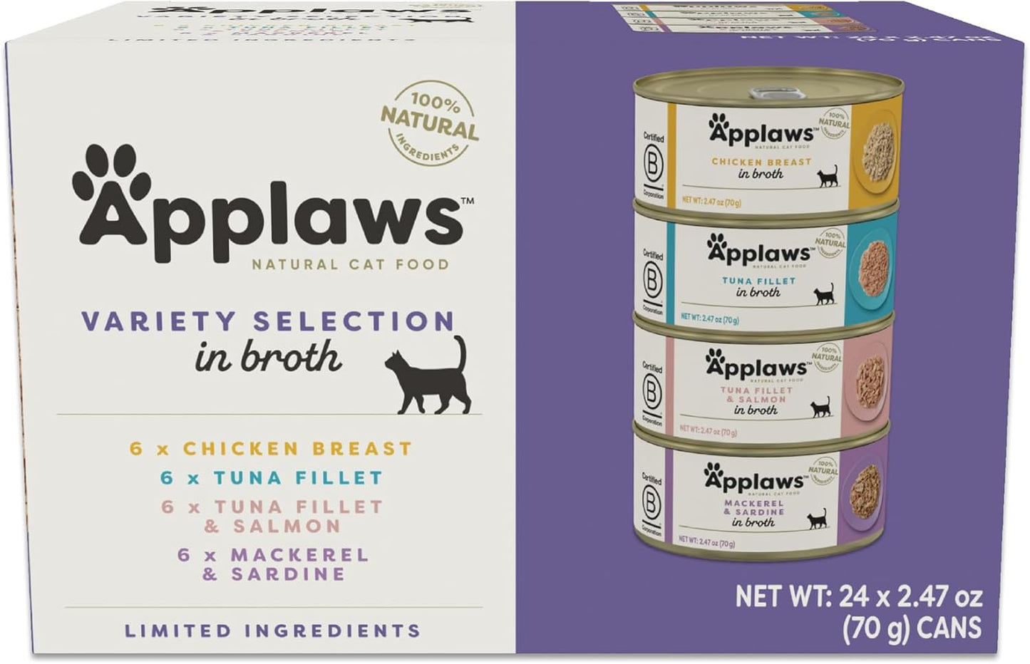 Applaws Natural Wet Cat Food Variety Pack for Feline Delight