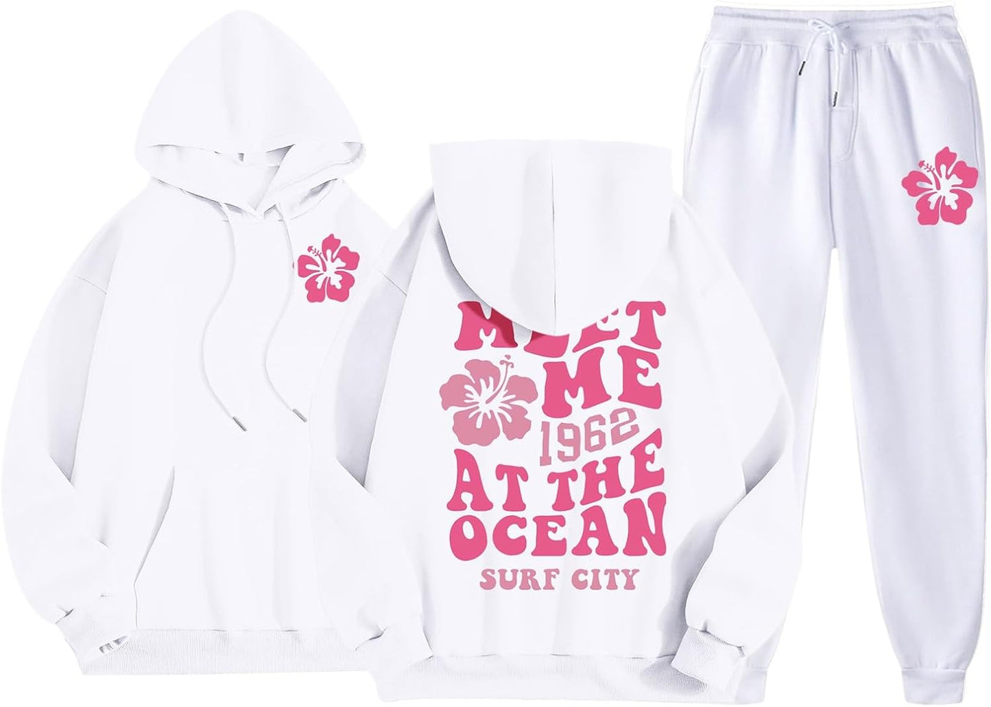 Cozy Preppy Hoodie Set for Women & Teens