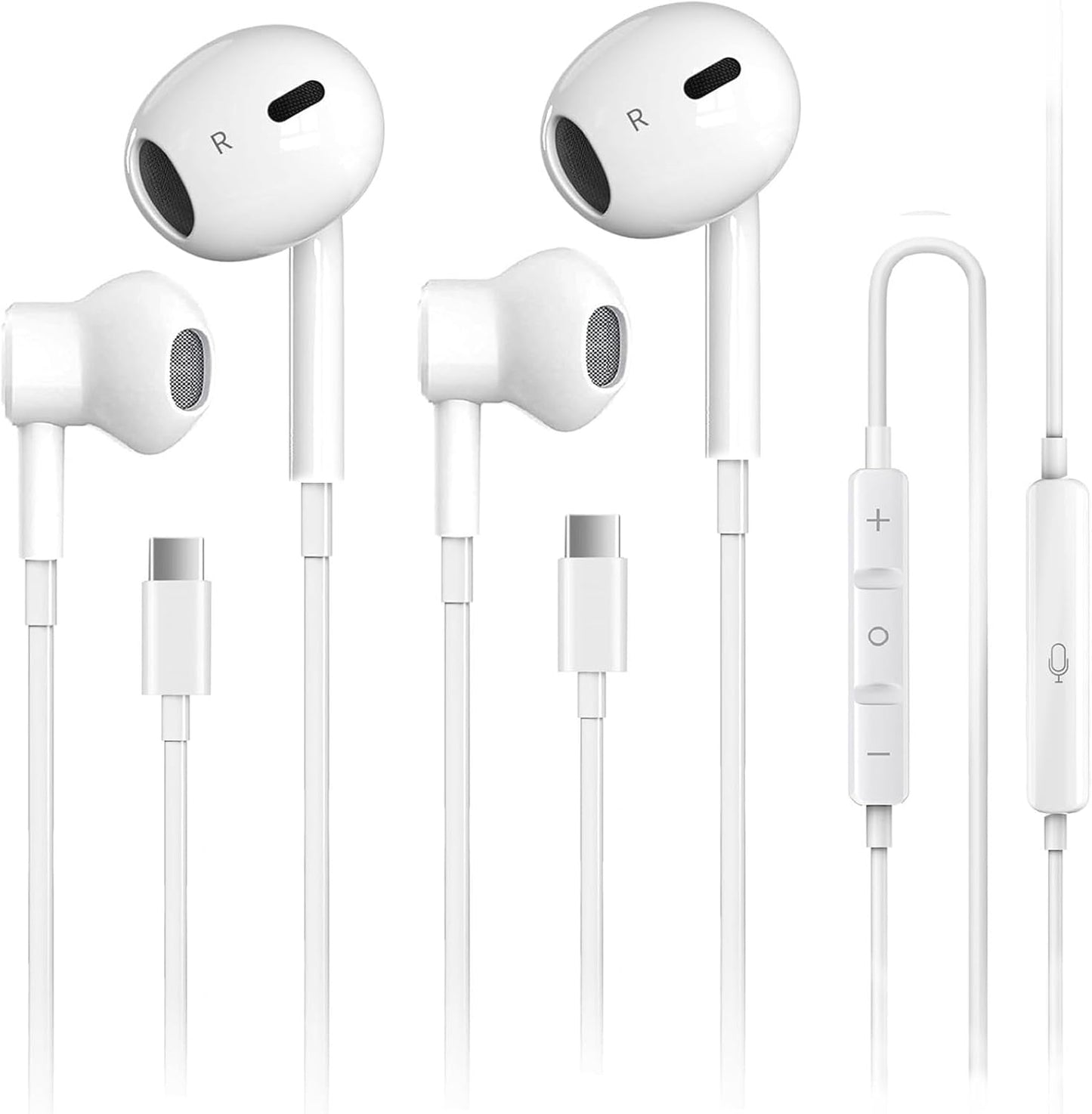 Crystal Clear Sound: USB C Earbuds with Mic & Remote