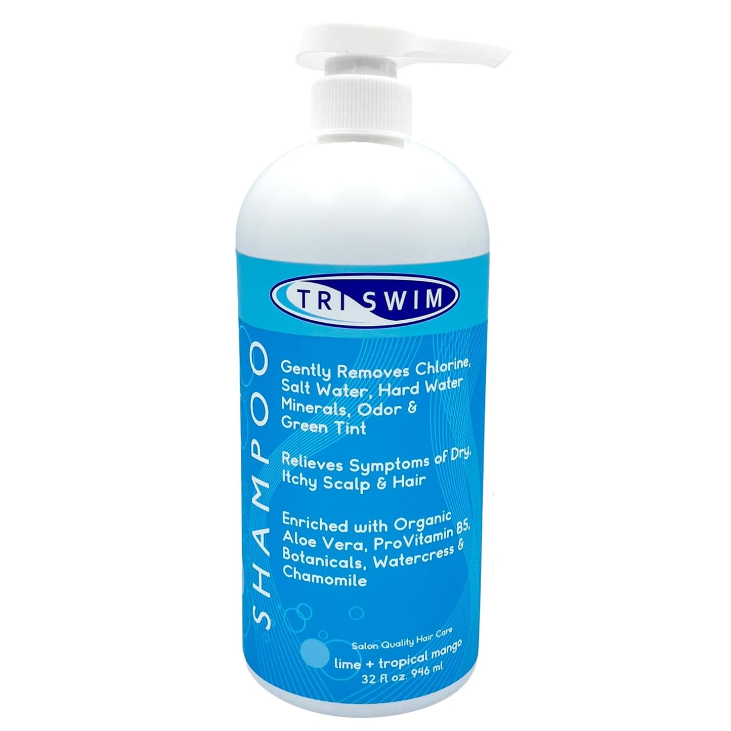 TRISWIM Chlorine Removal Shampoo for Swimmers - 32oz Hydrating
