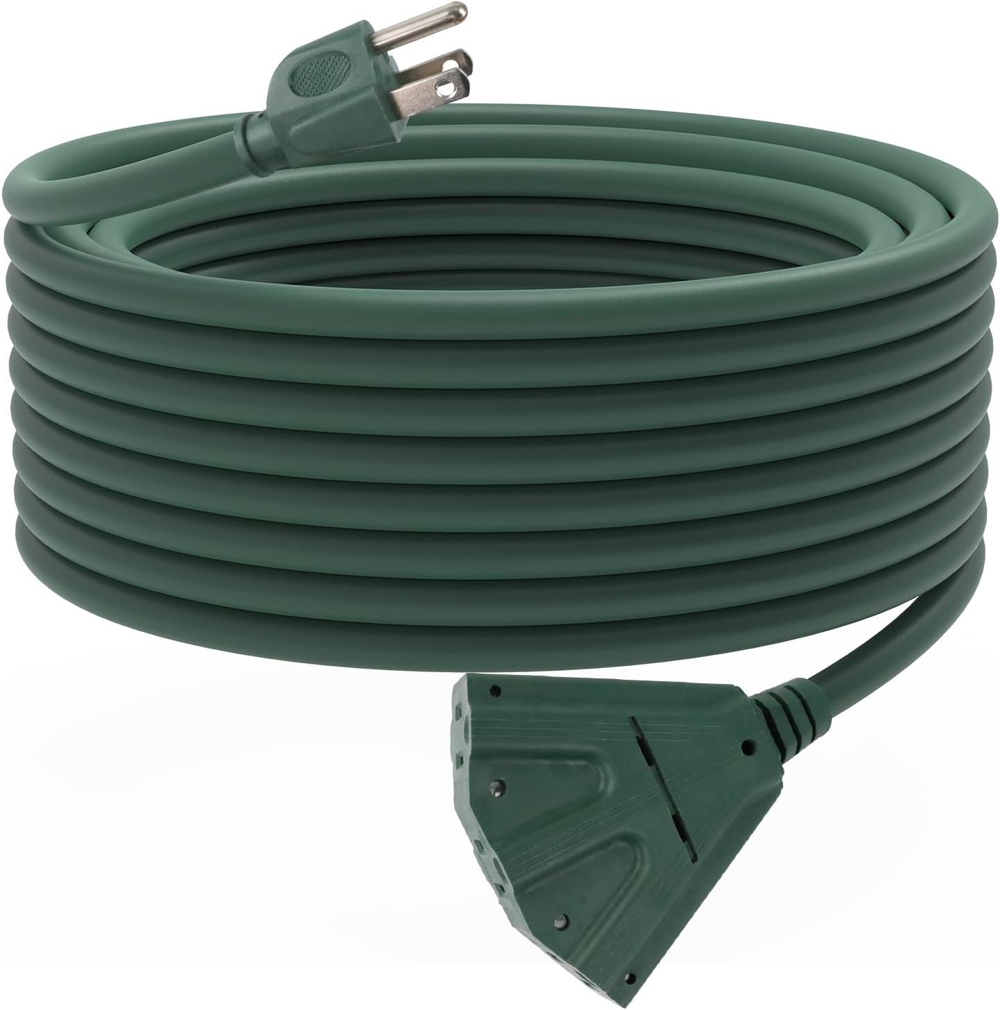 50 Ft Outdoor Extension Cord with 3 Outlets for Versatile Use