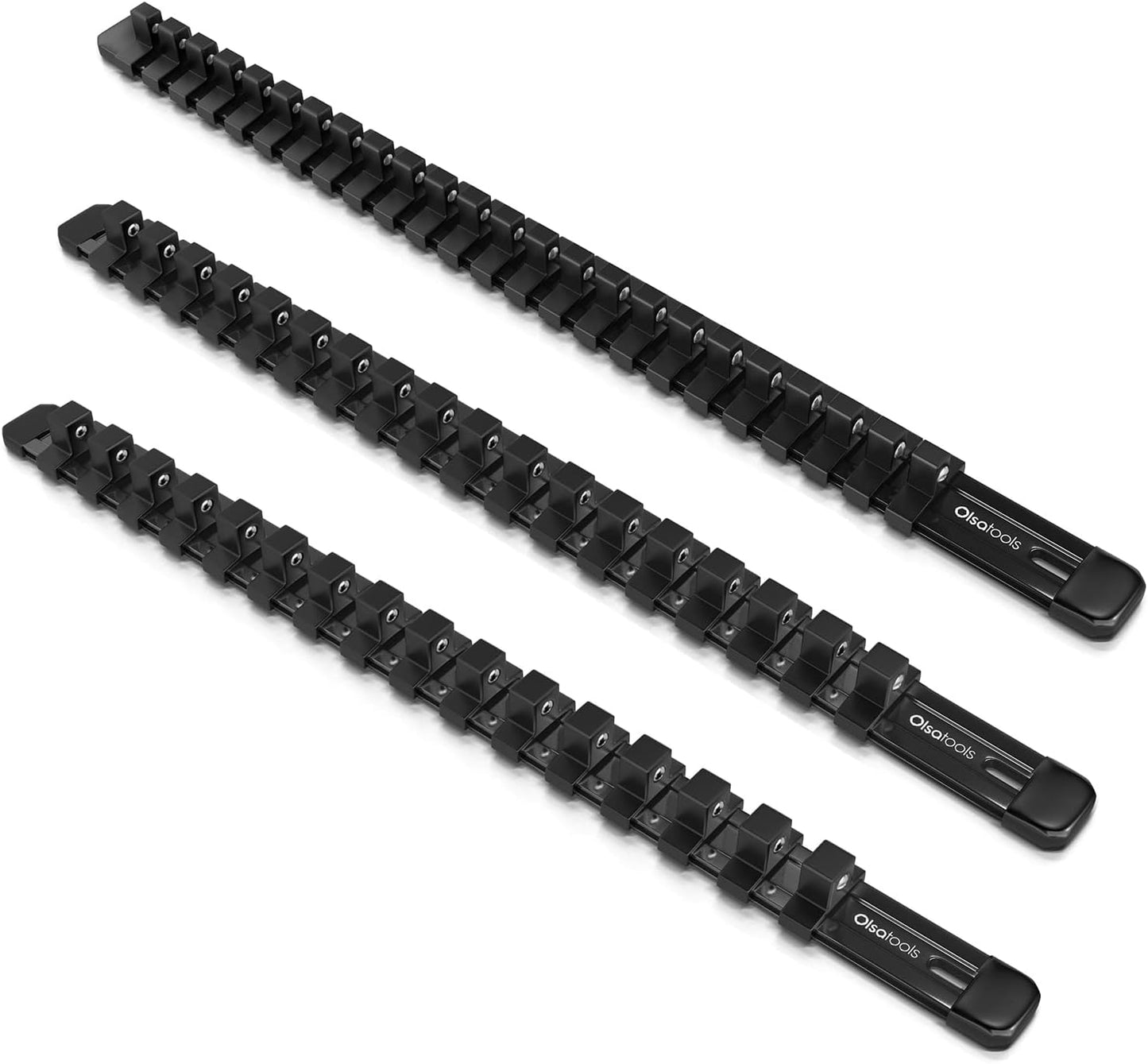 Olsa Tools Socket Organizer Set - Durable 3pc Holder for Sockets