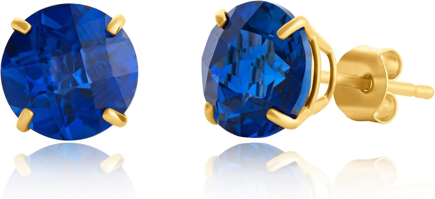 10k Gold 8mm Round Birthstone Stud Earrings for Women Review