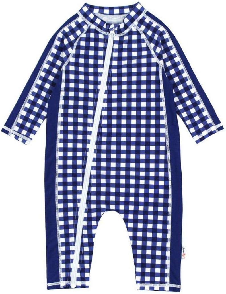 SwimZip Boys' Long-Sleeve UPF 50+ Swimsuit for Sun Protection