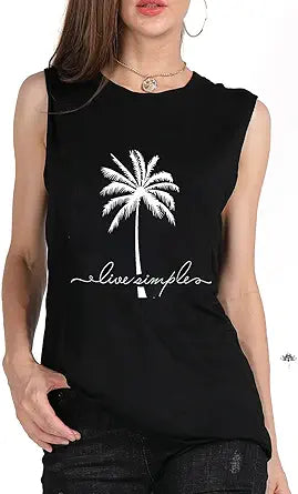 MAGICMK Womens Tank Tops Casual Sleeveless V Neck Workout Shirt