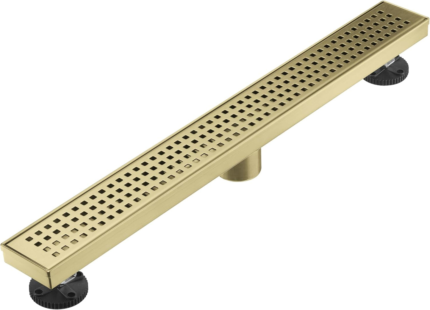 Linear Shower Floor Drain in Brushed Gold 24 Inch Stainless Steel