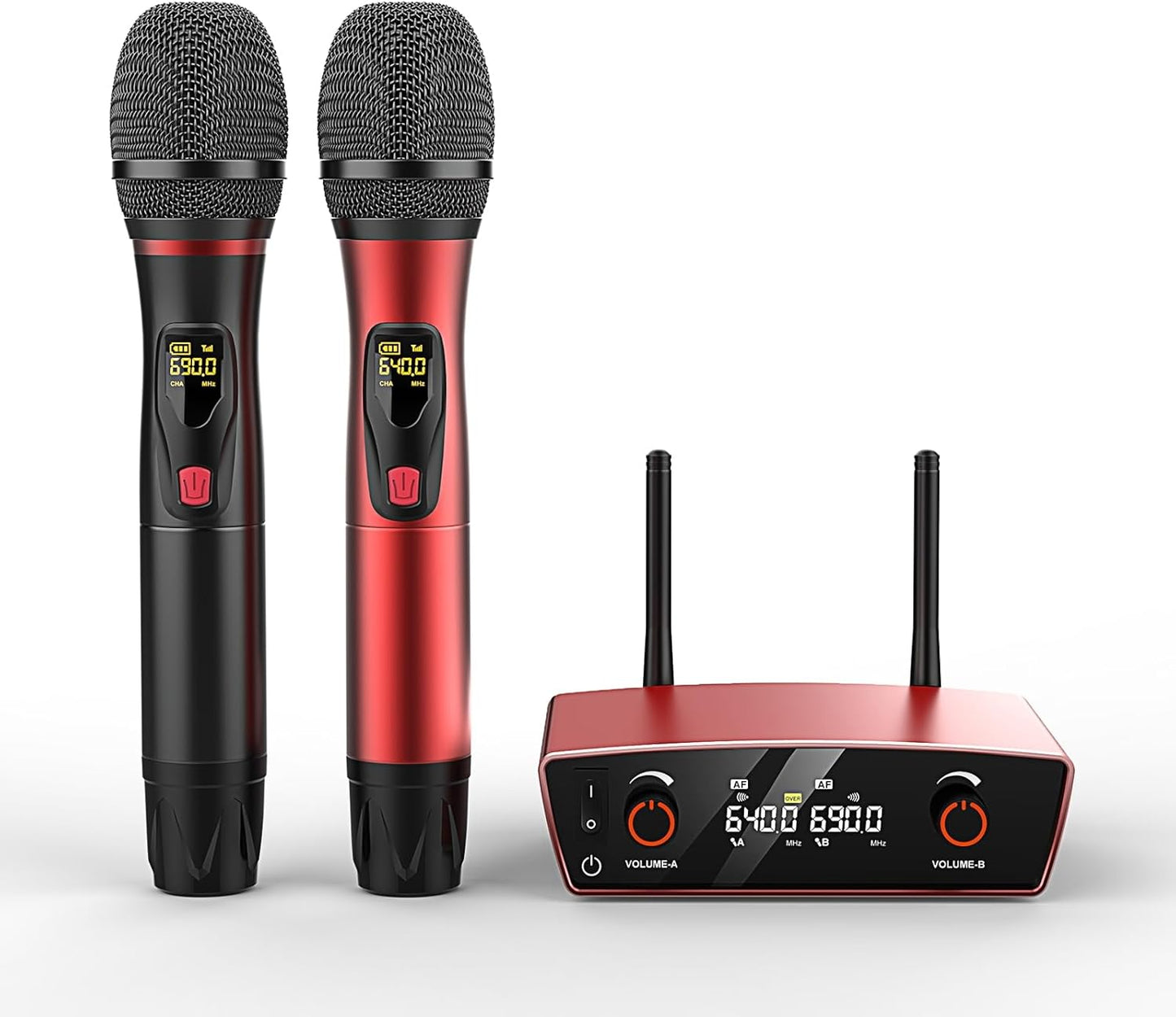 Wireless Microphone System for Karaoke and Events with Dual Mics
