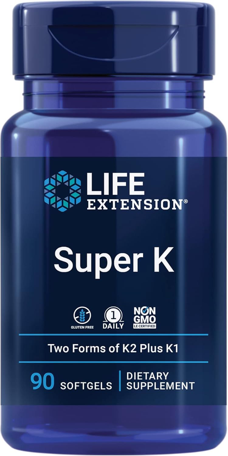 Life Extension Gamma E Mixed Tocopherols & Super K Bundle for Wellness