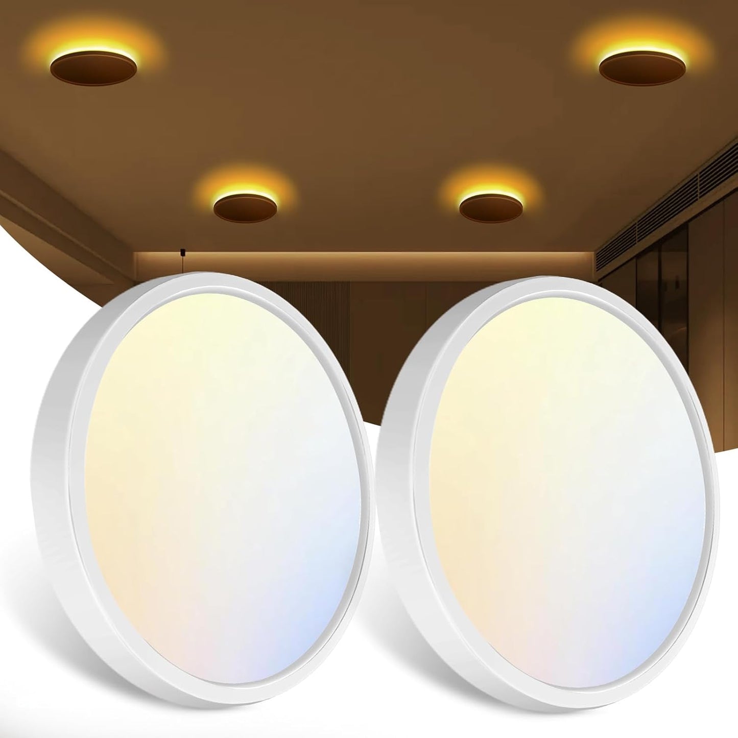 7 Inch LED Ceiling Light with Night Light for Home Use