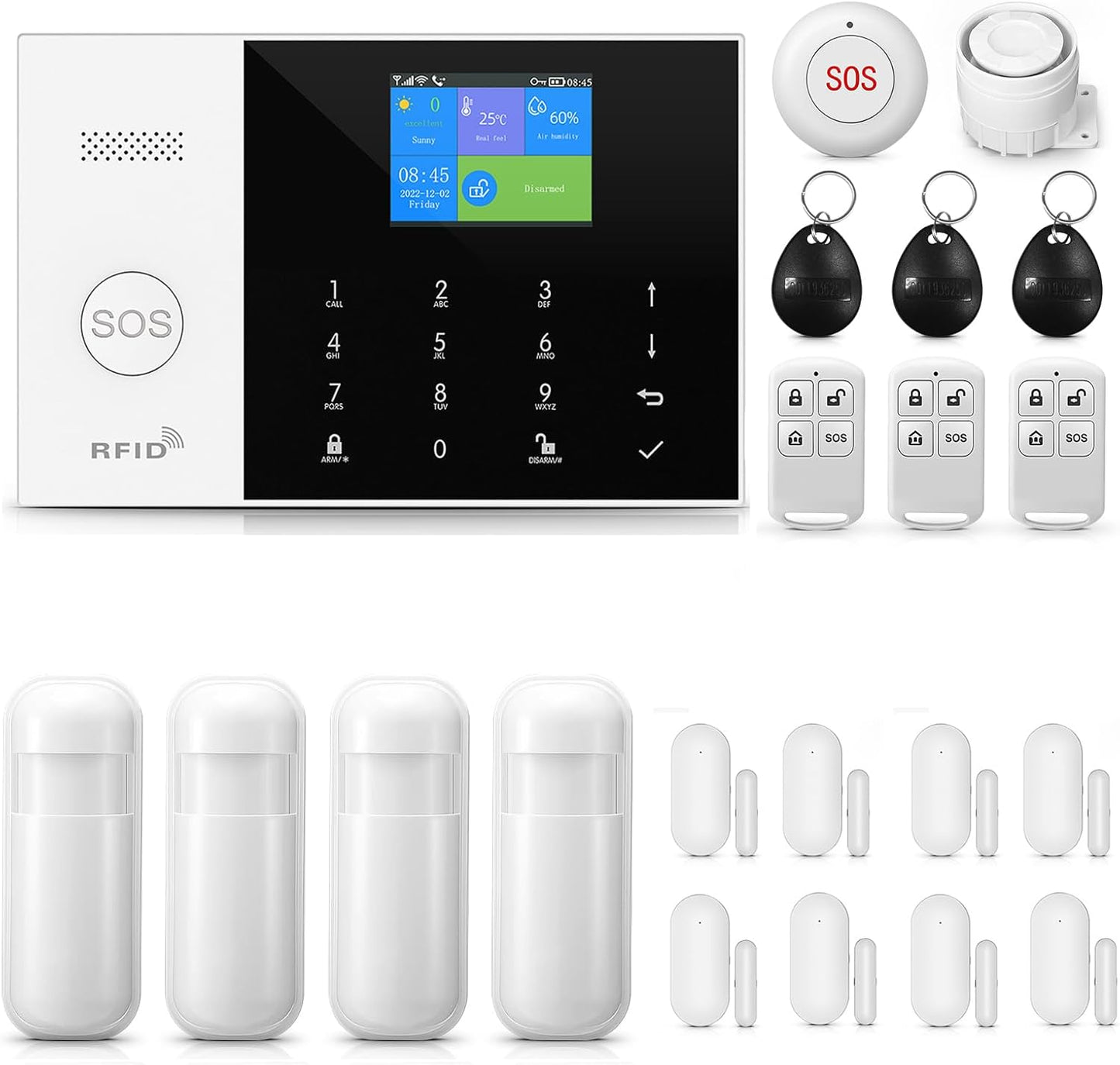 LWOHSI Home Security System with DIY WiFi Alarm and Monitoring