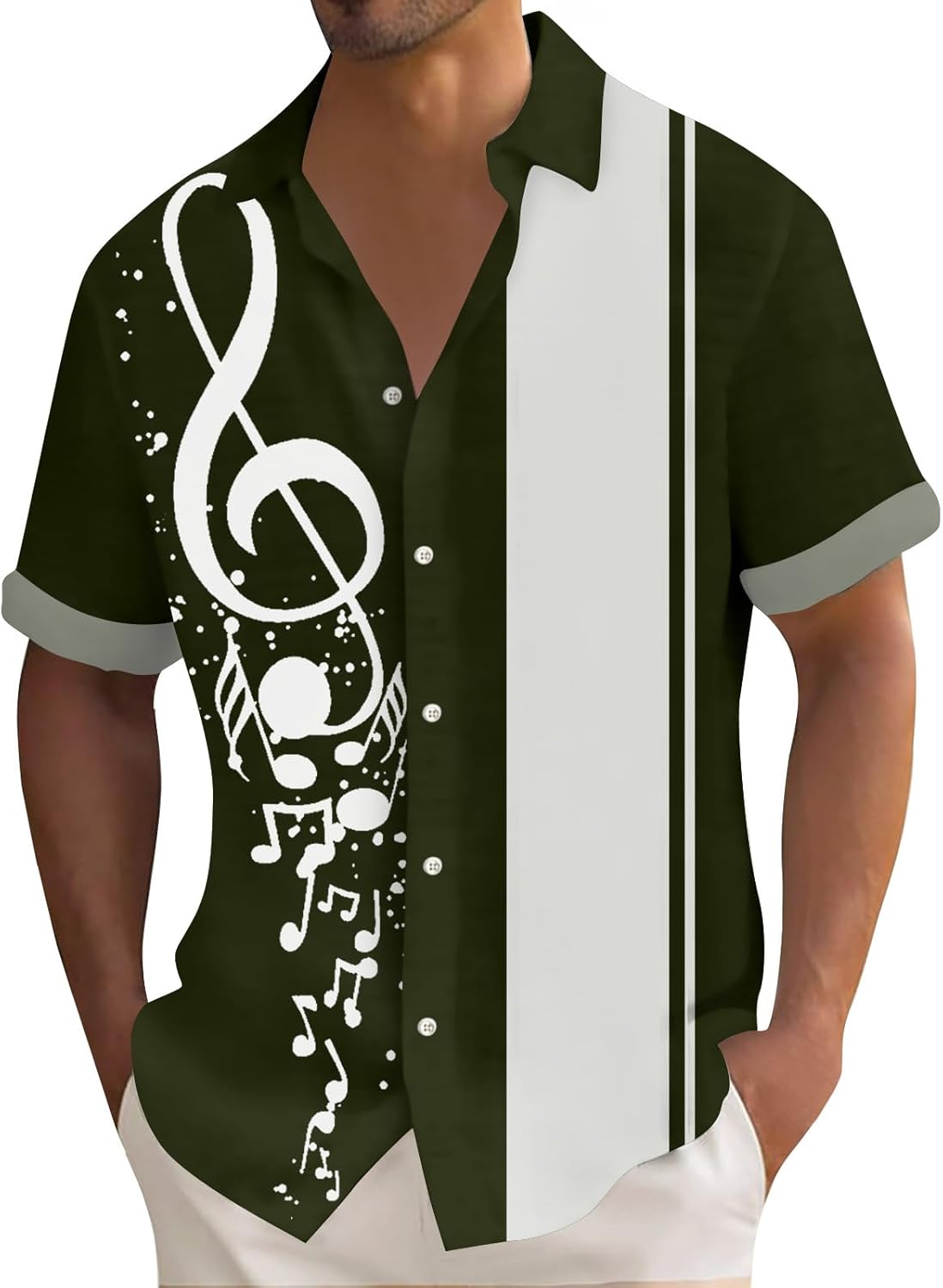 Vintage Tees & Top Hats for Big Men, Hawaiian Shirt | XXL Green