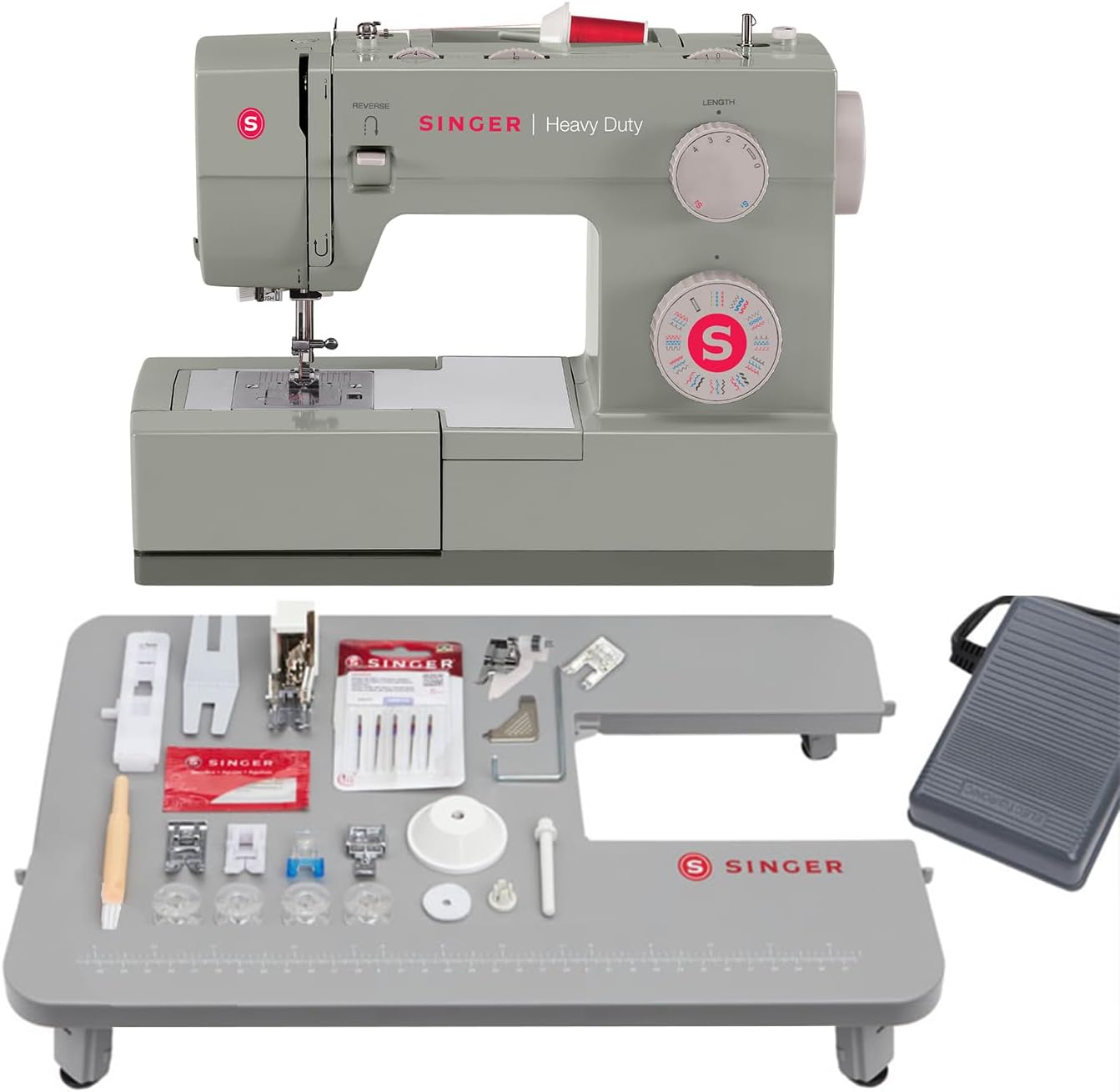 SINGER Holiday Bundle: 4452 Sewing Machine - Strong Motor & 110 Stitches