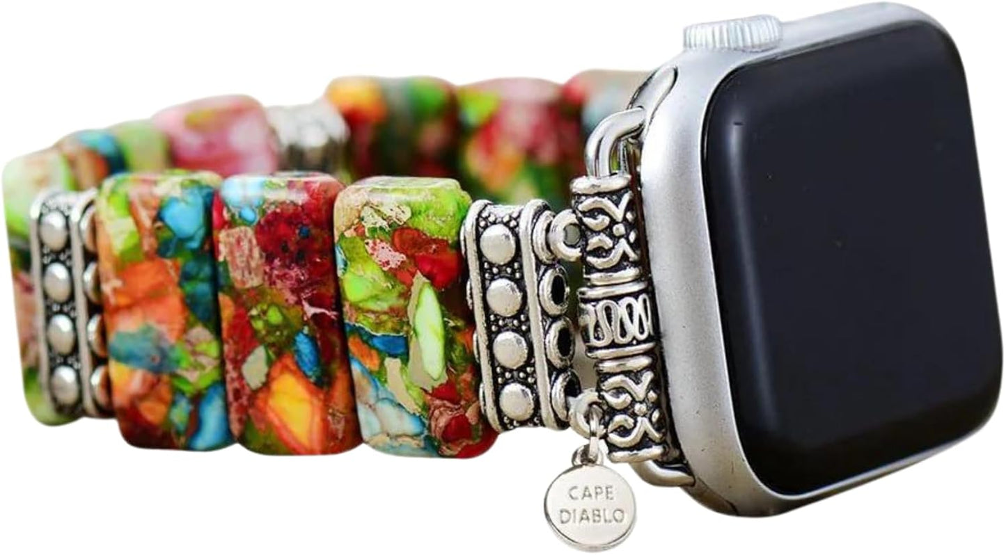 Cape Diablo Smart Watch Band for Women - Handmade Gemstone Strap