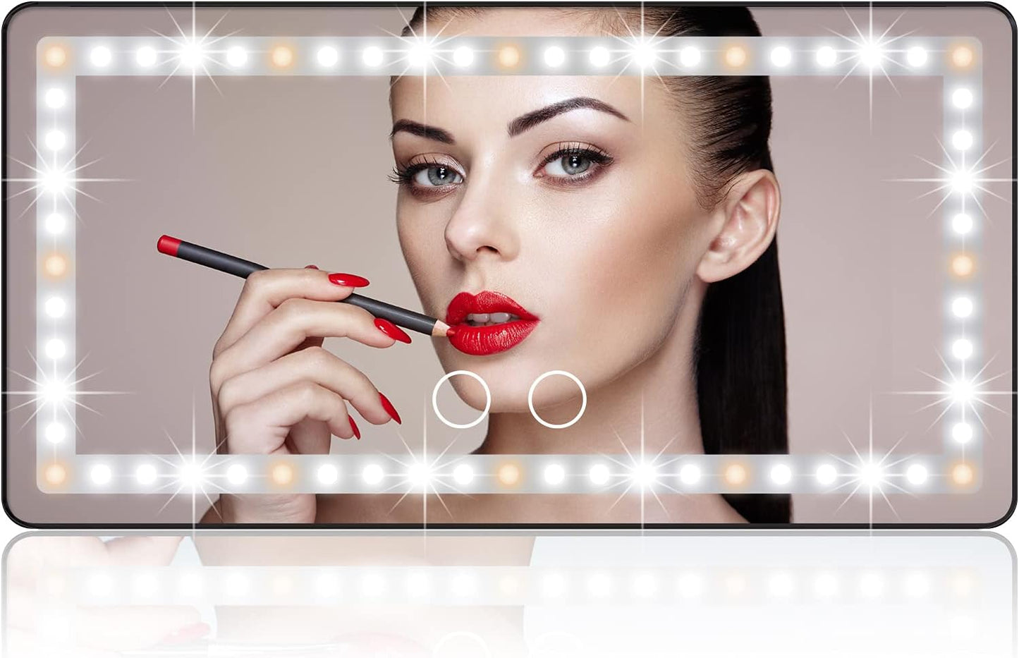 Dimmable LED Car Sun Visor Mirror - Illuminate Your Beauty on the Go!