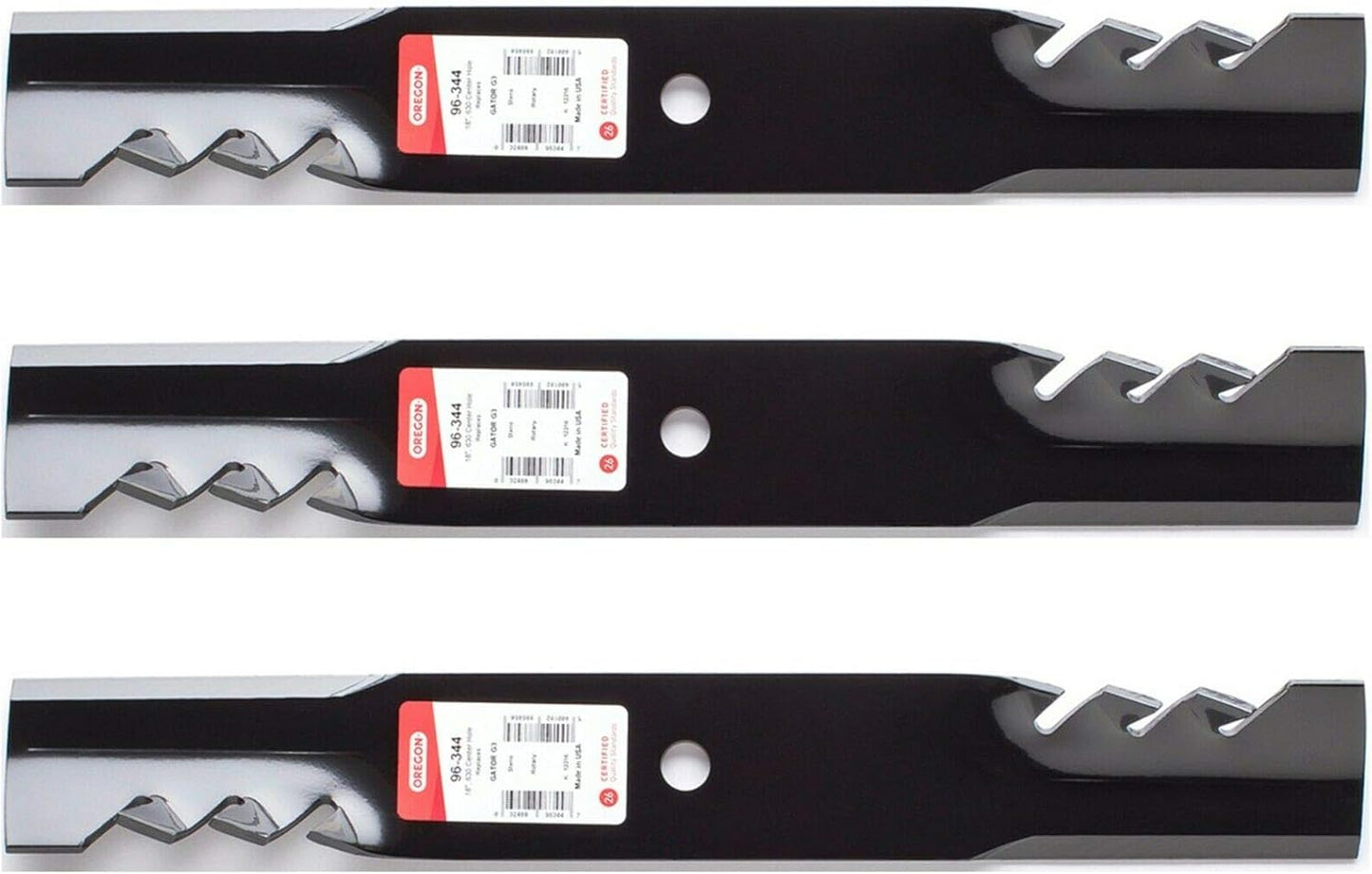 3PK Oregon Gator G3 Blades for 52in Exmark and Scag Mowers