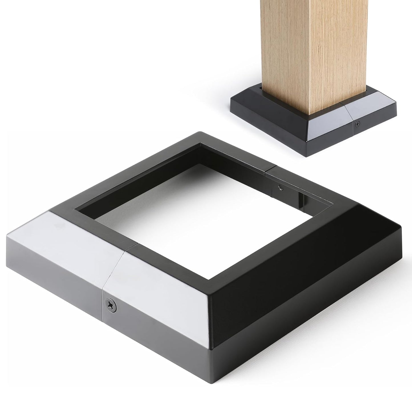 3 Pcs 6in Aluminium Post Base Cover for Gazebo and Decks