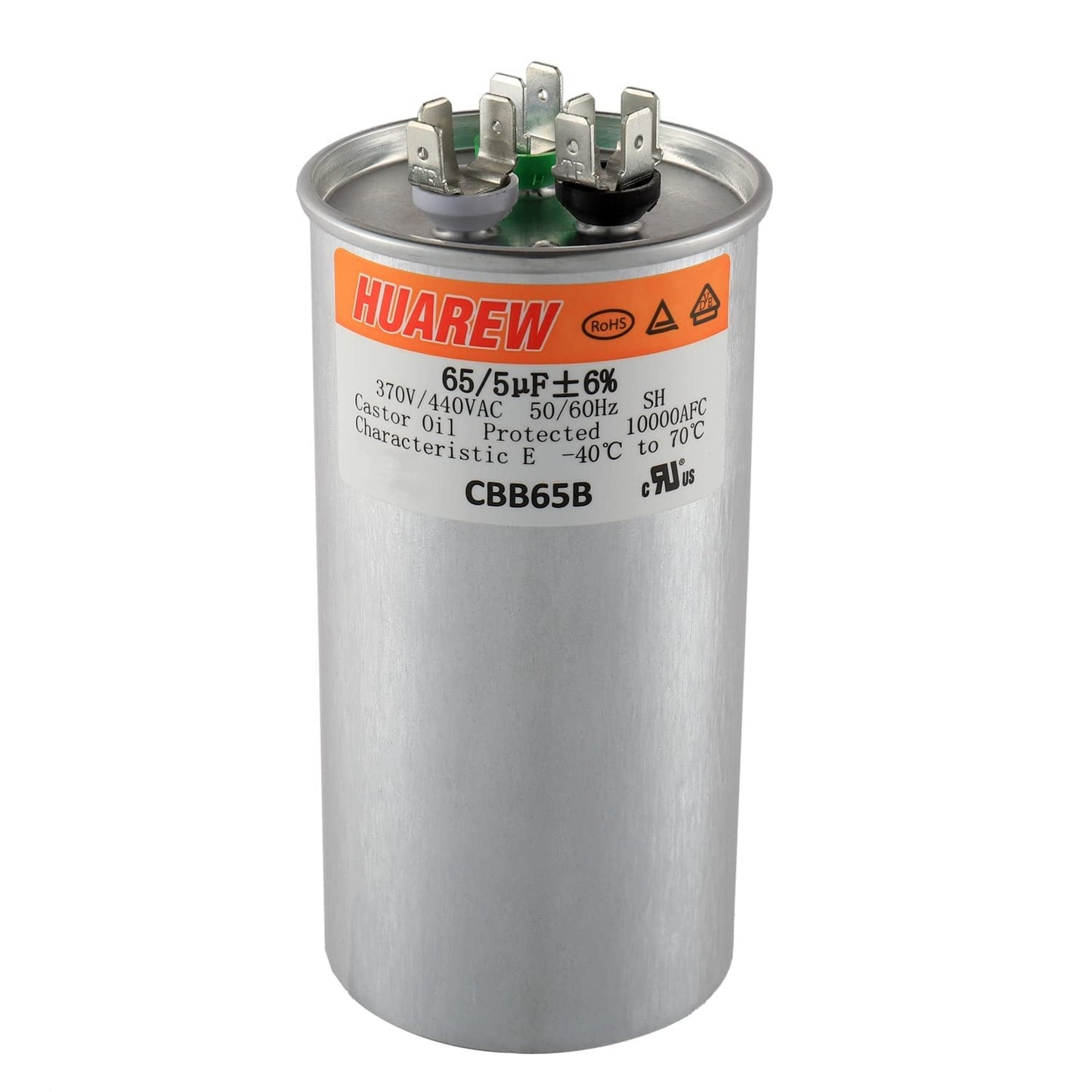 Efficient 65+5uF Dual Run Start Capacitor by HUAREW