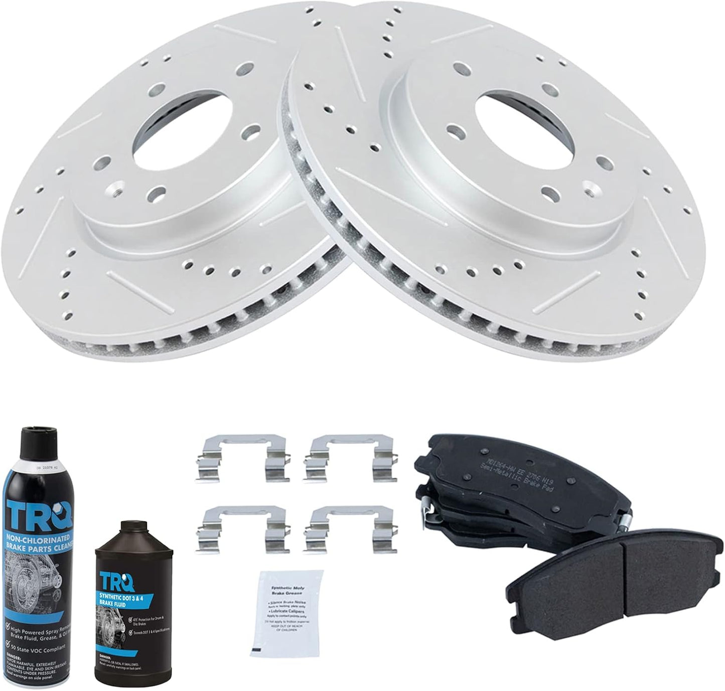 TRQ Front Brake Pad & Rotor Kit for Captiva Sport & Equinox