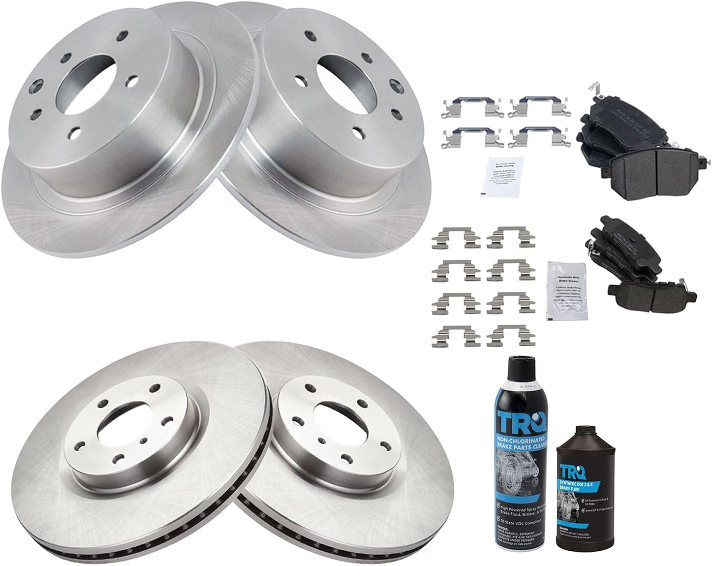 TRQ Brake Pad & Rotor Kit for 2005-2006 Nissan Altima & Maxima