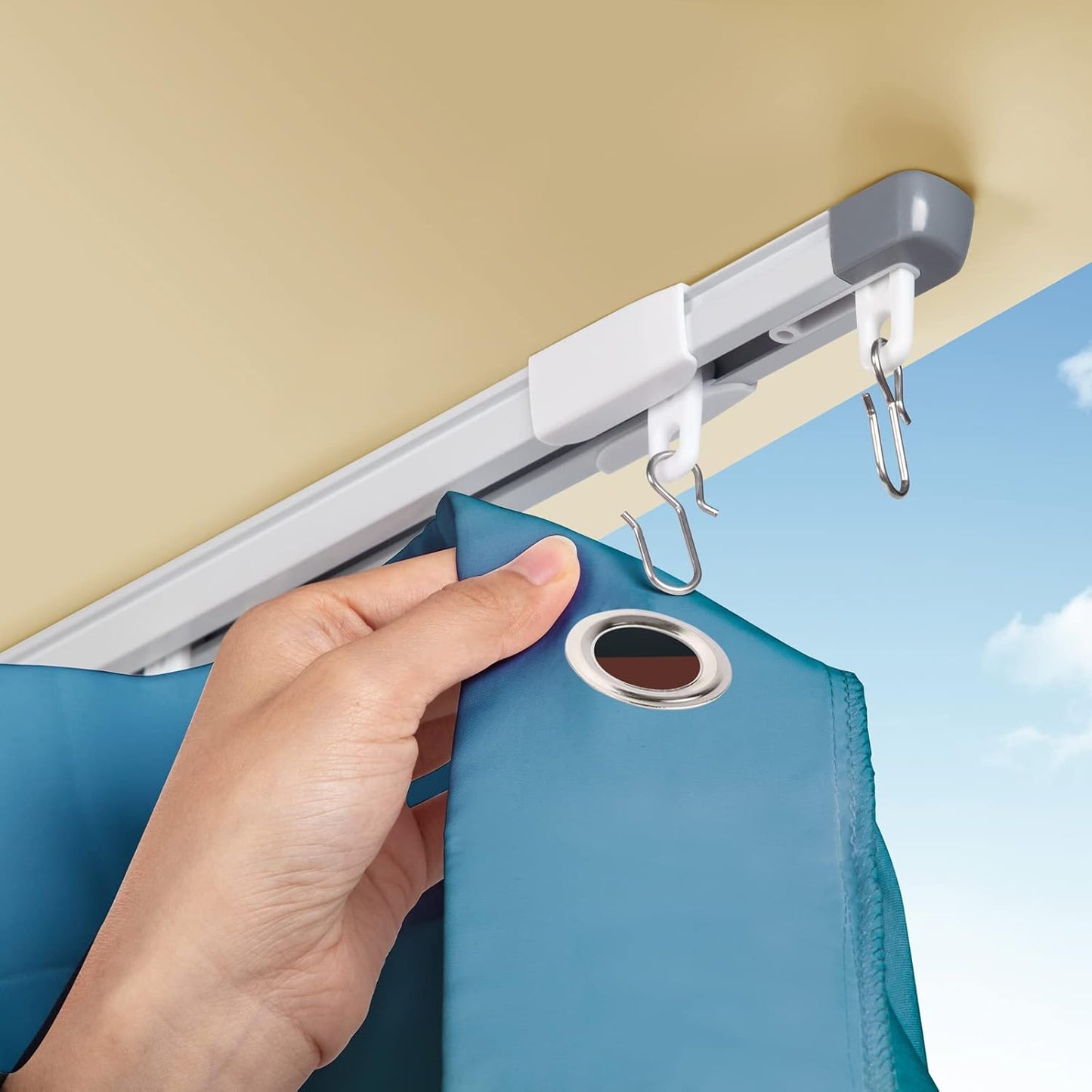 ACMEART Retractable Ceiling Curtain Track for Versatile Spaces