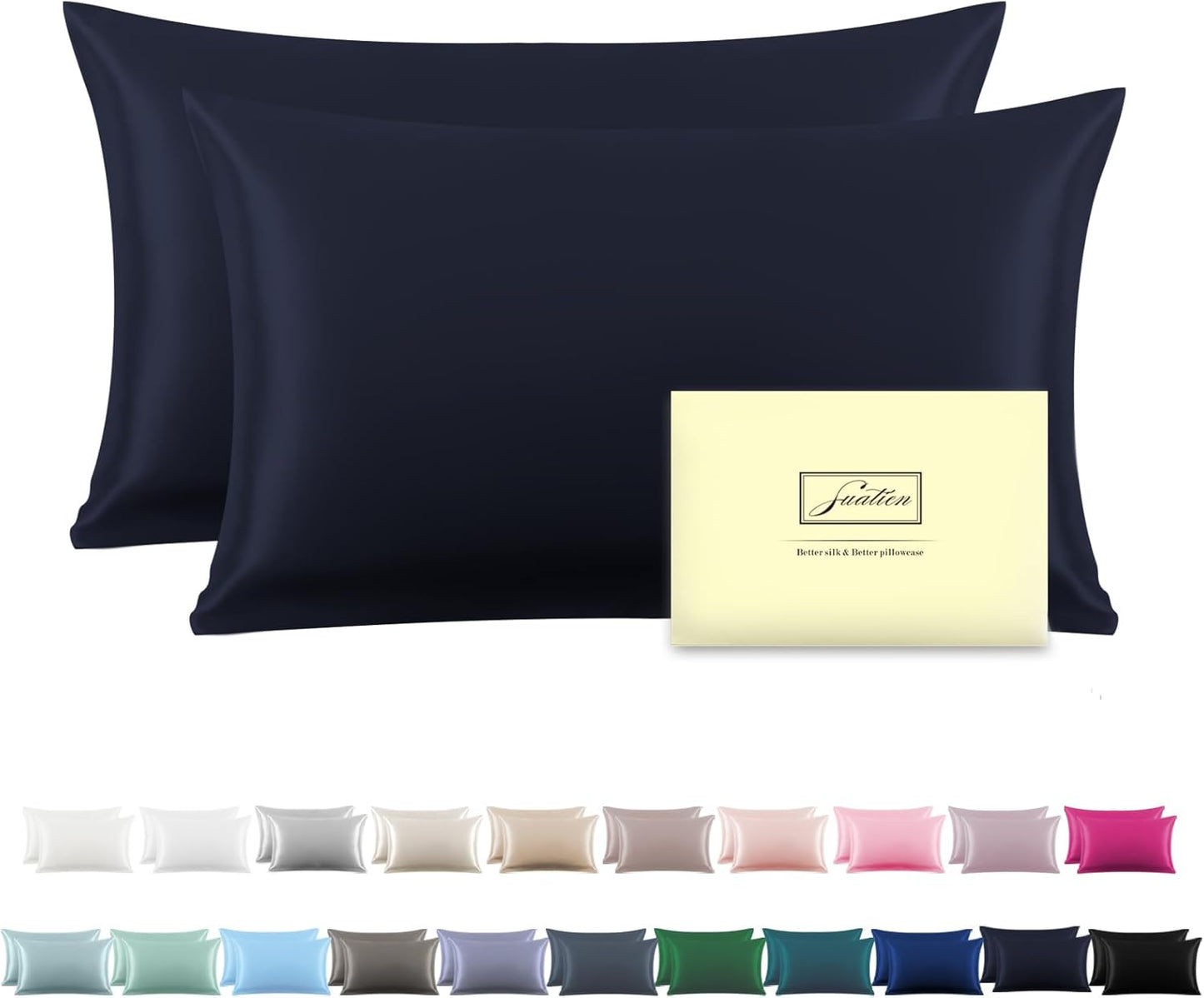 Silk Pillowcase for Hair and Skin - Soft and Breathable Set