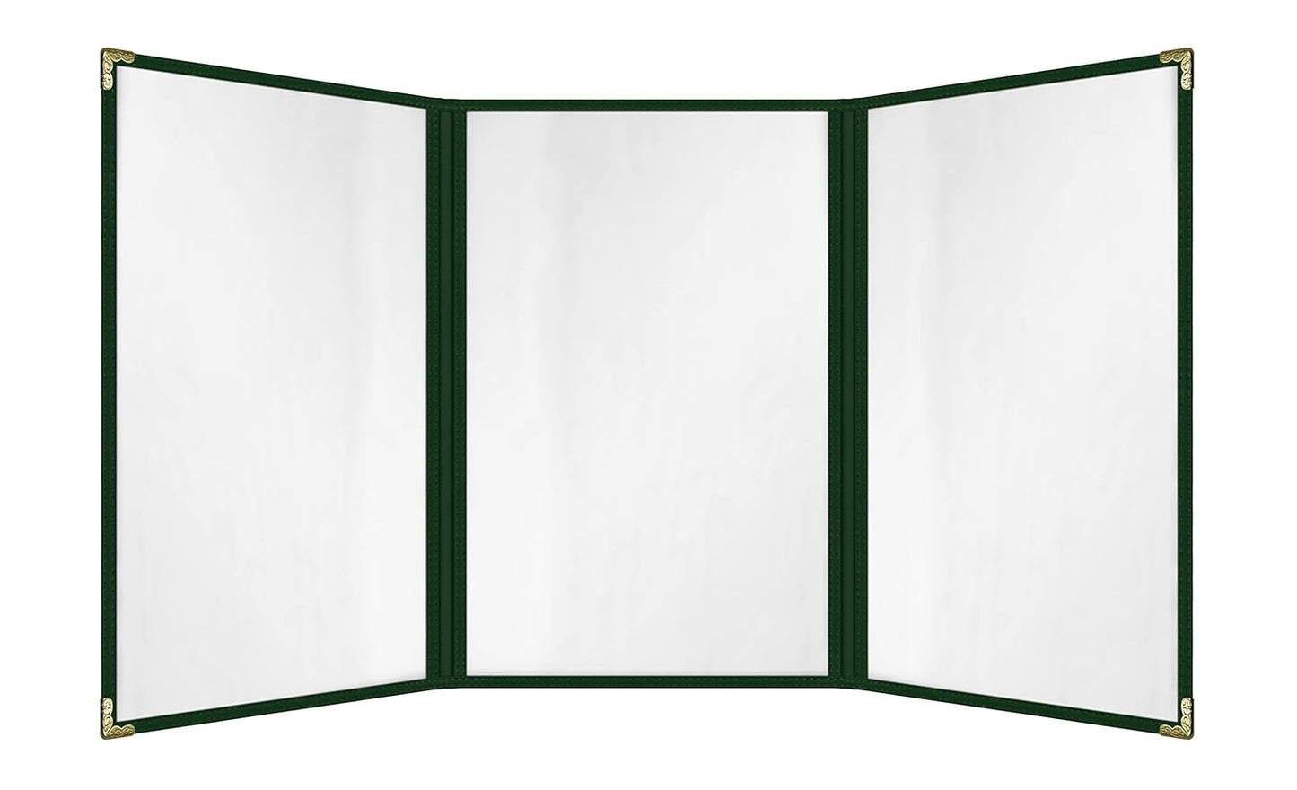 Goodsmart Restaurant Menu Covers 25 Pack Green Trifold Holders