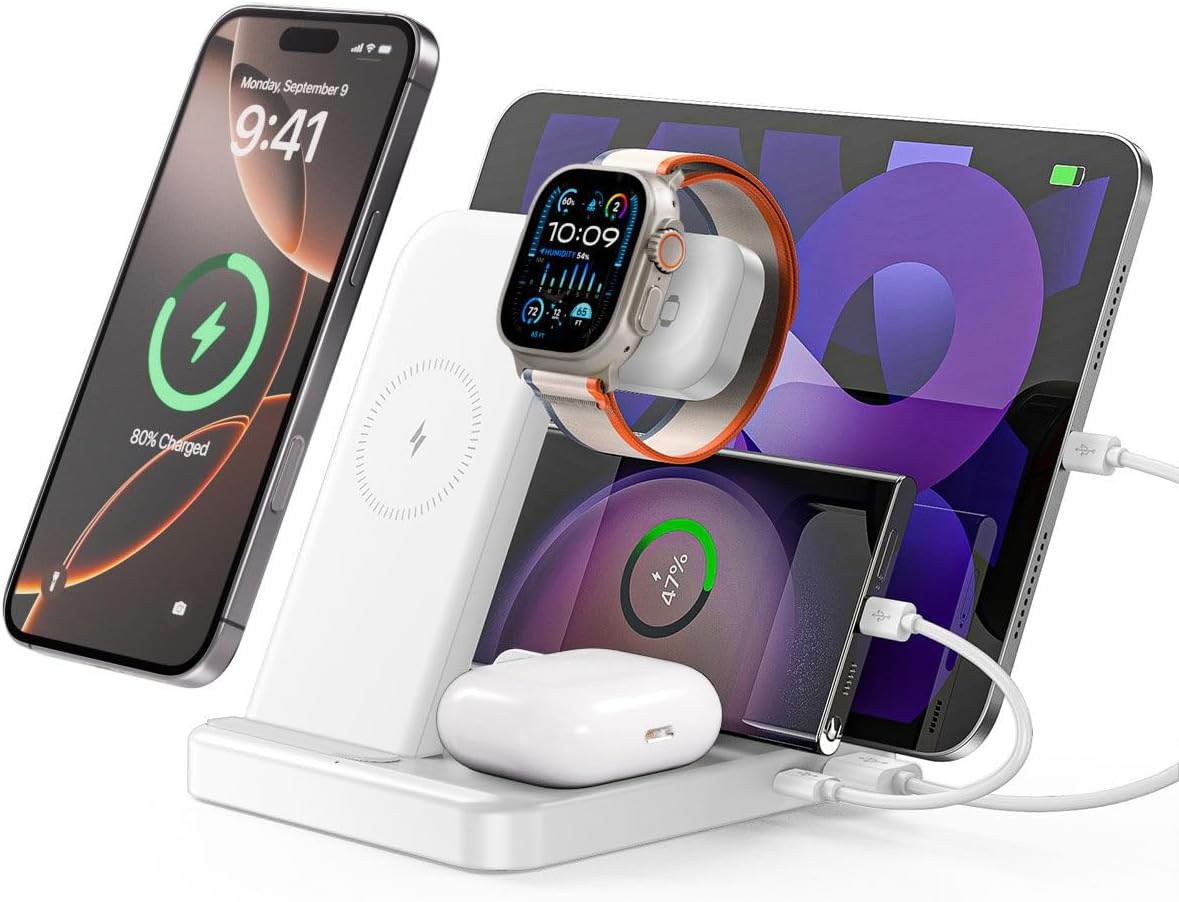 5-in-1 Charging Station for iPhone, Apple Watch, and AirPods